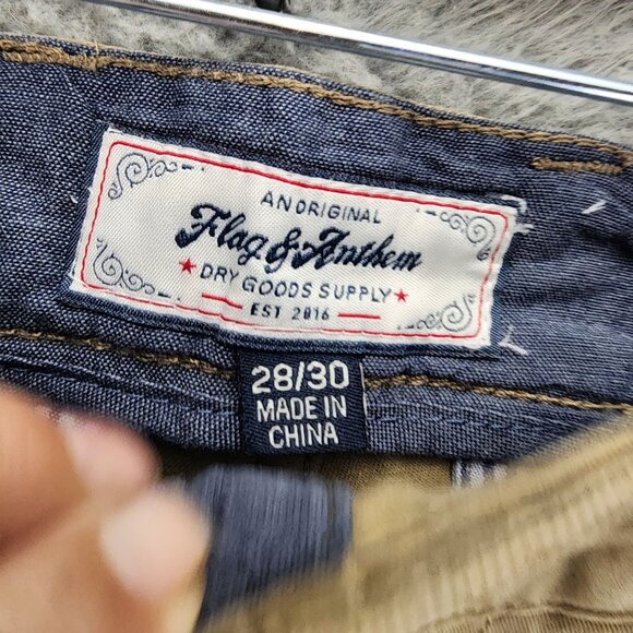 Flag & Anthem Pants Mens 28x32 Tan Stretch Nashville Straight Chino *NWT* - Picture 4 of 15